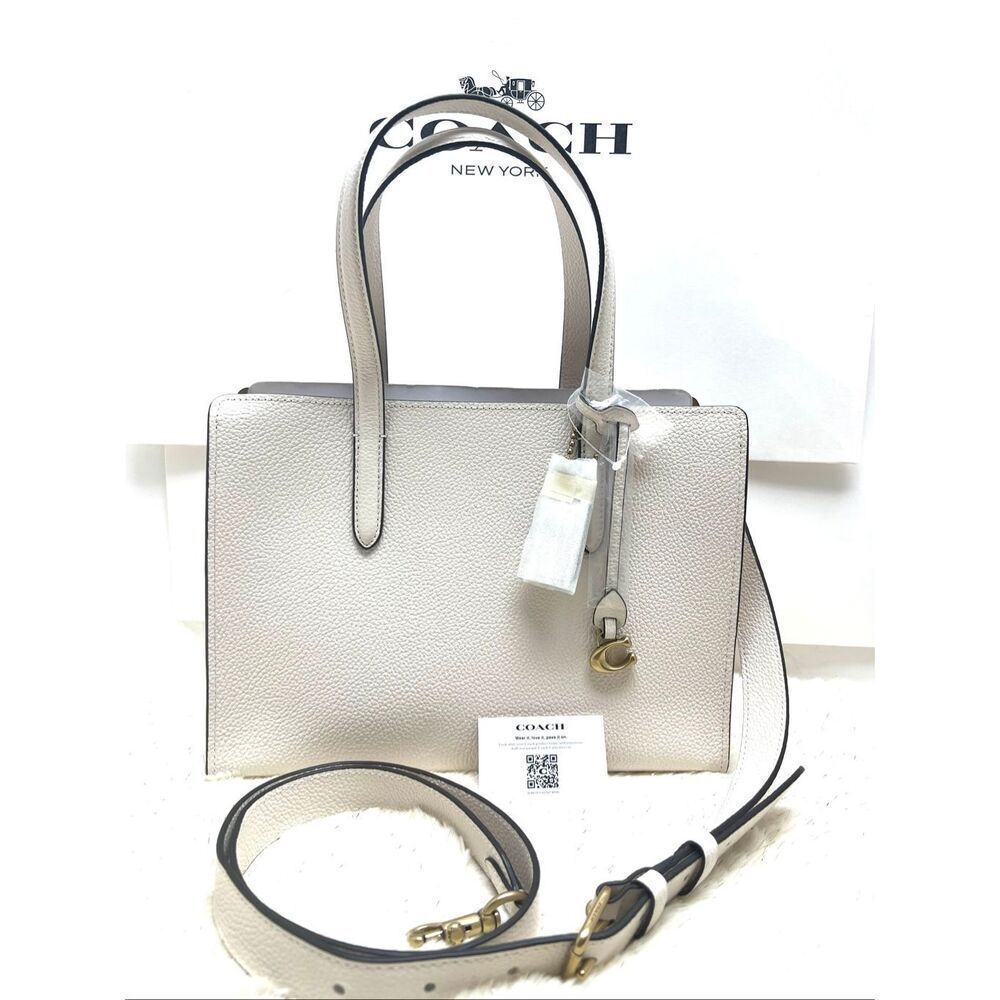 🔥🎁NWT! Coach Carter Carryall 28 Tote Handbag Pebble Leather Msrp:$350.00